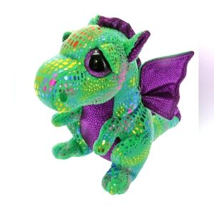 Ty Beanie Boo 🐉Cinder Little Green Dragon🐉 Birthday Oct 2 🐉